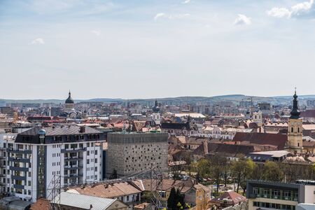 High View Of Cluj Napoca City In Romaniaの写真素材