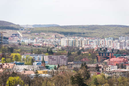 High View Of Cluj Napoca City In Romaniaの写真素材