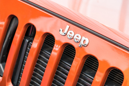 BUCHAREST ROMANIA  APRIL 26 2015: Jeep is a brand of American automobiles that produce solely of sport utility vehicles and offroad vehicles but has also included pickup trucks in the past.のeditorial素材