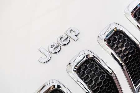 BUCHAREST ROMANIA  APRIL 26 2015: Jeep is a brand of American automobiles that produce solely of sport utility vehicles and offroad vehicles but has also included pickup trucks in the past.のeditorial素材