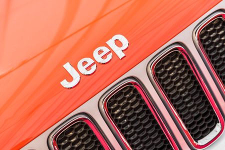 BUCHAREST ROMANIA  APRIL 26 2015: Jeep is a brand of American automobiles that produce solely of sport utility vehicles and offroad vehicles but has also included pickup trucks in the past.のeditorial素材