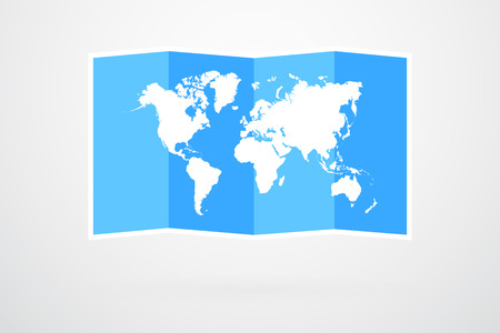 World Map Cardboard Vectorのイラスト素材