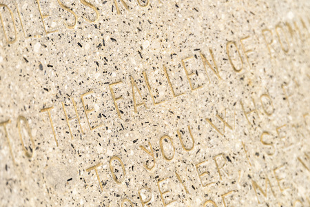 BUCHAREST, ROMANIA - JULY 16, 2015: The American Heroes Monument In Cismigiu Gardens Parcul Cismigiu is a Memorial For The 269 American Soldiers Who Died During World War II In Romania.のeditorial素材