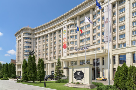 BUCHAREST, ROMANIA - JULY 28, 2015: JW Marriott Bucharest Grand Hotel Is A Five Star Hotel And One Of The Most Luxurious Hotels Downtown Of Bucharest City.のeditorial素材