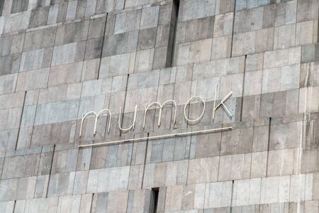 VIENNA, AUSTRIA - AUGUST 06, 2015: Mumok Museum Moderner Kunst Or Museum of Modern Art is a museum in the Museumsquartier in Vienna that has a collection of 7,000 modern and contemporary art works.のeditorial素材