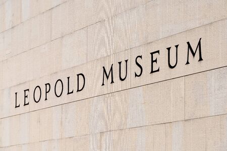 VIENNA, AUSTRIA - AUGUST 08, 2015: The Leopold Museum, housed in the Museumsquartier in Vienna is home to one of the largest collections of modern Austrian art.のeditorial素材