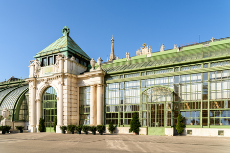 Palmenhaus Or The Palm House glasshouse is a building located on the edge of the castle garden near the Albertina and the State Opera.のeditorial素材
