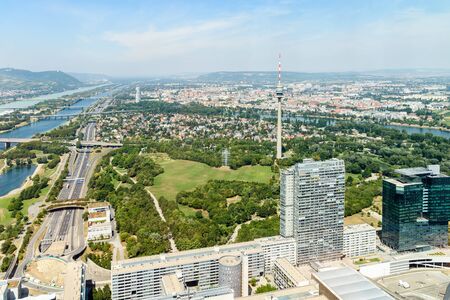 Aerial View Of Vienna City Skylineの写真素材