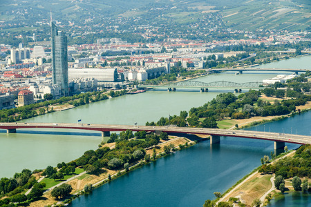 Aerial View Of Vienna City Skylineの写真素材