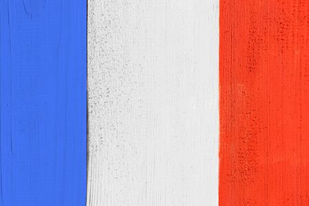 France Flag Painted On Wood Boardsの写真素材