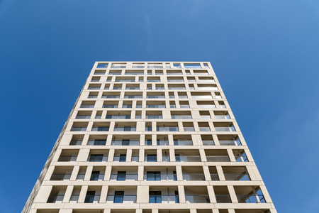 VIENNA, AUSTRIA - AUGUST 25, 2015: Residential Buildings In Donau City, The New Part Of Vienna's 22nd District Donaustadt.のeditorial素材