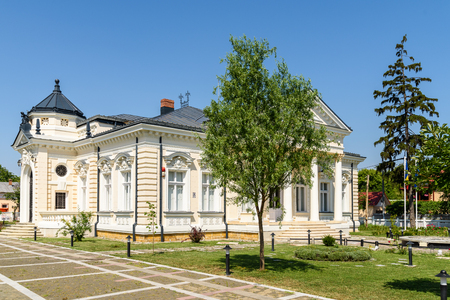 TECUCI, ROMANIA - JULY 25, 2015: Built in XIX-Century The Museum Of History Teodor Cincu is One Of The Largest Archaeology And Art Museums In Tecuci Town Of Galati County.のeditorial素材