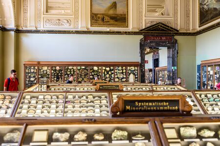 VIENNA, AUSTRIA - AUGUST 10, 2015: People Visit The Museum of Natural History Naturhistorisches Museum The Largest Natural History Museum In Vienna.のeditorial素材