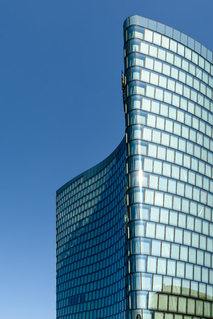 VIENNA, AUSTRIA - AUGUST 09, 2015: Hoch Zwei HOCHZWEI is an office tower skyscraper in Vienna and is used as headquarters by the oil and gas group OMV.のeditorial素材