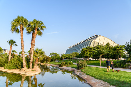 VALENCIA, SPAIN - JULY 21, 2016: Prince Philip Science Museum of City of Arts and Sciences is an entertainment based cultural and architectural complex in the city of Valencia.のeditorial素材