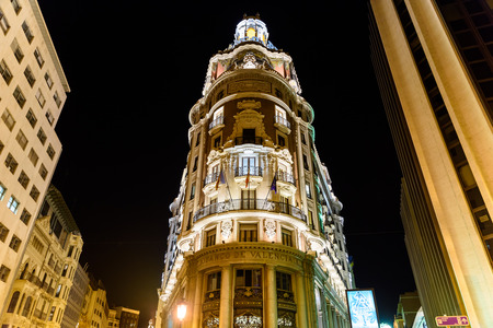 VALENCIA, SPAIN - JULY 23, 2016: Founded in 1900 Bank of Valencia (Banco de Valencia) is the sixth bank in Spain, and has its headquarters in the city of Valencia.のeditorial素材