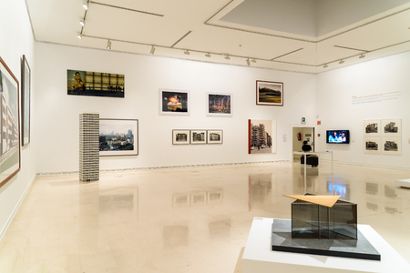 VALENCIA, SPAIN - JULY 20, 2016: The Institut Valencia d'Art Modern (Valencian Institute of Modern Art), also known by IVAM, was the first center of modern art created in Spain.のeditorial素材