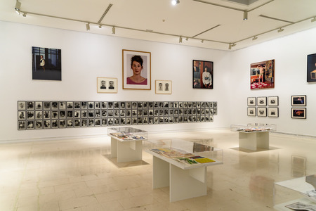 VALENCIA, SPAIN - JULY 20, 2016: The Institut Valencia d'Art Modern (Valencian Institute of Modern Art), also known by IVAM, was the first center of modern art created in Spain.のeditorial素材