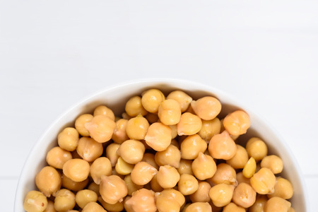 Chickpeas Bowl On White Backgroundの写真素材