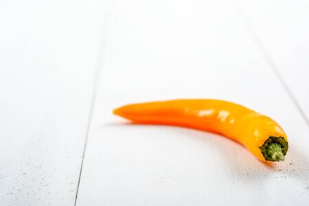 Yellow Chili Pepper On White