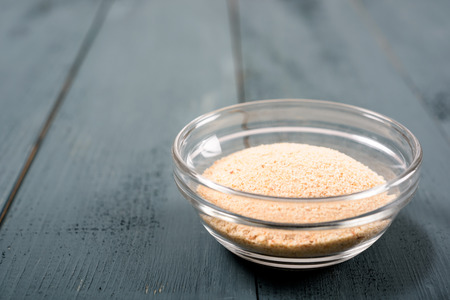 Bread-Crumbs Ingredient In Glass Bowlの写真素材