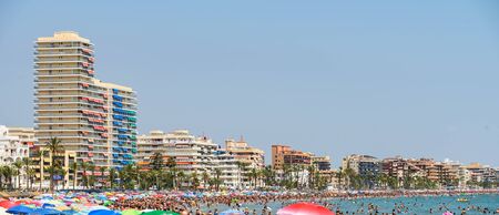 PENISCOLA, SPAIN - JULY 27, 2016: People Having Fun On Summer Holiday In Peniscola Beach At Mediterranean Sea.のeditorial素材