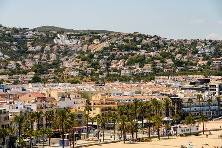 VALENCIA, SPAIN - JULY 28, 2016: Skyline View Of Peniscola City Beach Resort At Mediterranean Sea In Spainのeditorial素材