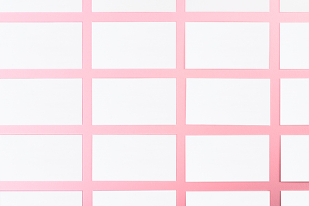 White Blank Business Cards On Pink Background With Fine Paper Textureの写真素材