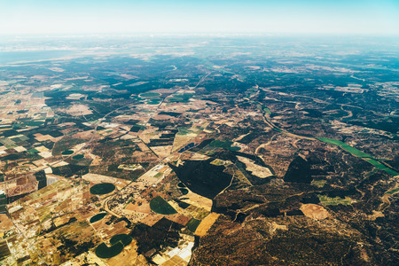 Satellite View Of Planet Earth Horizonの写真素材