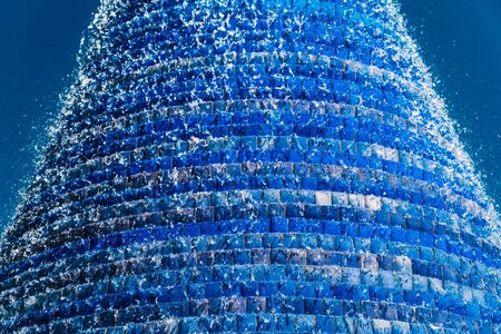 Blue Fountain Marble Tiles Abstract Backgroundの写真素材