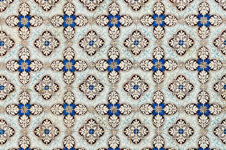 Beautiful Ceramic Wall Texture Pattern In Lisbon, Portugal