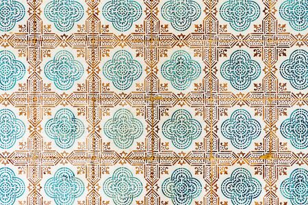 Beautiful Ceramic Wall Texture Pattern In Lisbon, Portugal