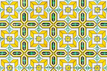 Beautiful Ceramic Wall Texture Pattern In Lisbon, Portugal