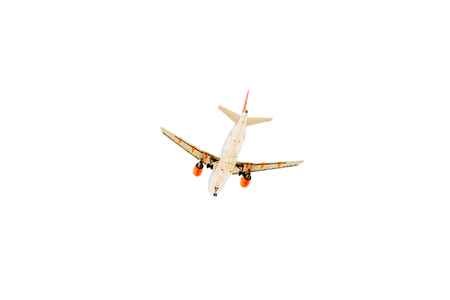Passenger Airplane Isolated On White Backgroundの写真素材