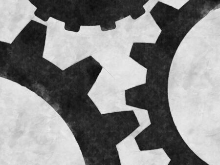 Cogs And Gears Sketch Illustrationの写真素材