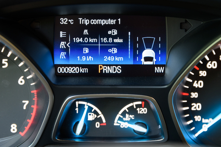 Modern Car Interior With Dashboard View