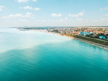 Aerial View Of Costinesti Beach Resort In Romania At The Black Sea