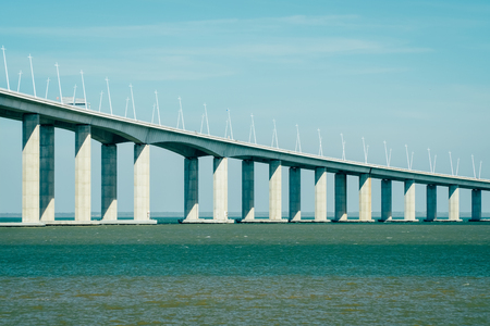 Architectural Details Of 25 de Abril Bridge (25th April Bridge) In Lisbon Portugalの写真素材
