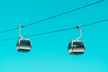 Cable Cars In Lisbon, Portugalの写真素材
