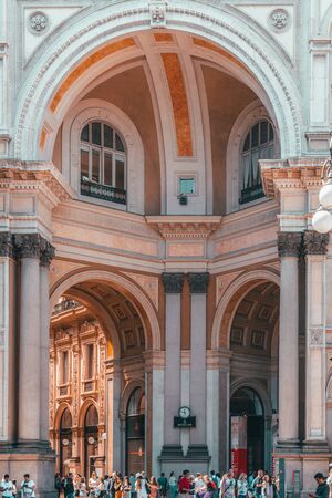 MILAN, ITALY - MAY 30, 2019: Galleria Vittorio Emanuele II is the oldest shopping mall and major landmark in Italy visited by tourists all around the worldのeditorial素材