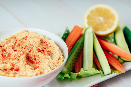 Hummus Dip For Vegetable Sticksの写真素材
