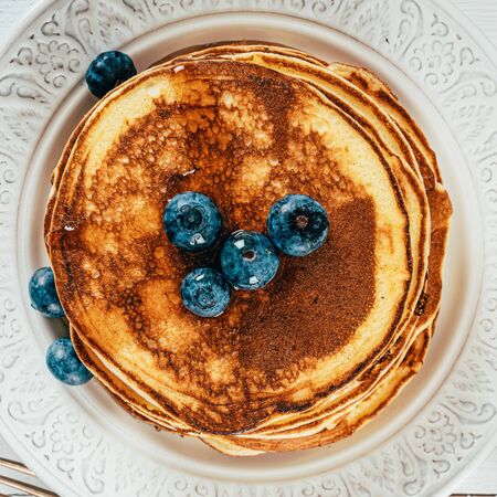 Blueberry And Ricotta American Pancakes