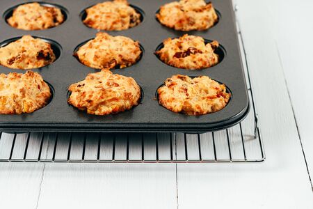 Ham, Sweetcorn and Tomato Muffinsの写真素材