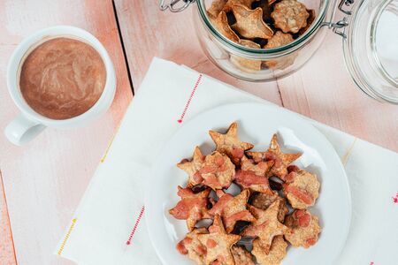 Christmas Star Ginger And Cinnamon Biscuitsの写真素材