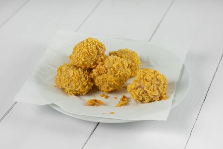Tuna Potato Balls With Mozzarella And Cream Cheeseの写真素材