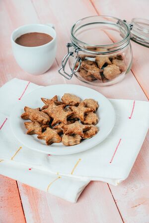 Christmas Star Ginger And Cinnamon Biscuitsの写真素材