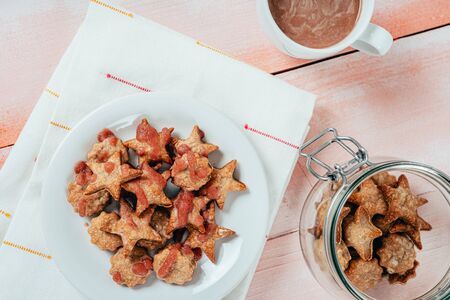 Christmas Star Ginger And Cinnamon Biscuitsの写真素材