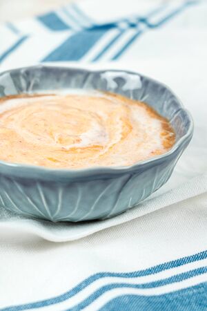 Yogurt With Oats And Peachesの写真素材