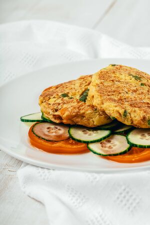 Mashy Cakes With Crab And Potatoesの写真素材