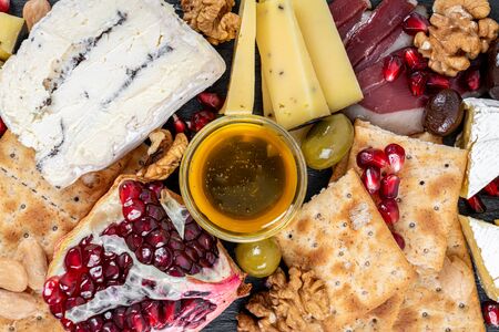 Food Platter on White Marbleの写真素材